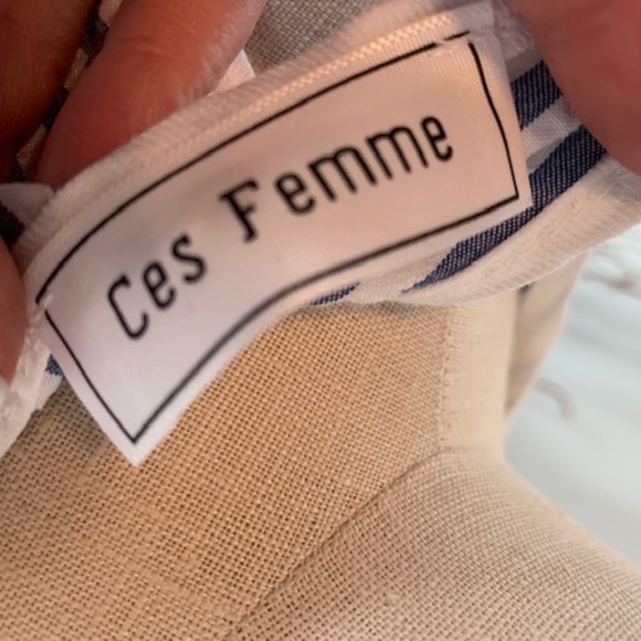 Ces Femme Women's Swing Striped Woven Top - Picture 6 of 7